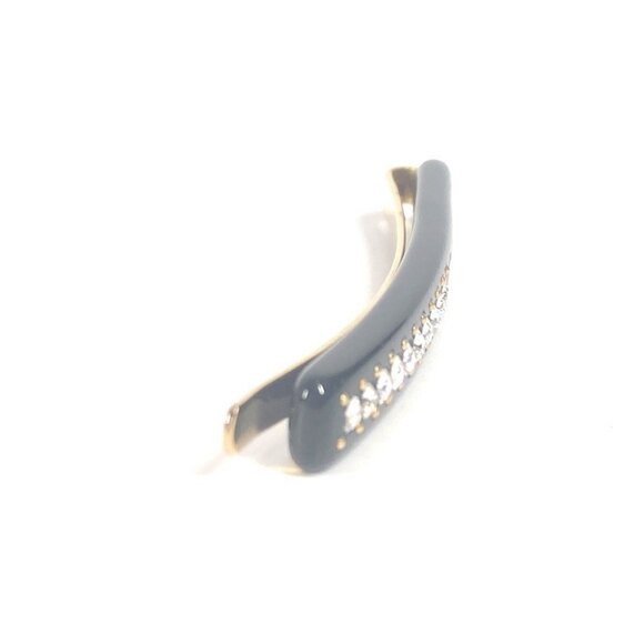 GUCCI GG logo rhinestone hair accessory hairpin Plastic Black